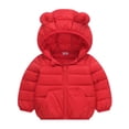 thumbnail image 1 of Owordtank Toddler Bear Ear Hooded Quilted Puffer Jacket Full Zip Warm Lightweight Coat With Side Pockets, 1 of 7