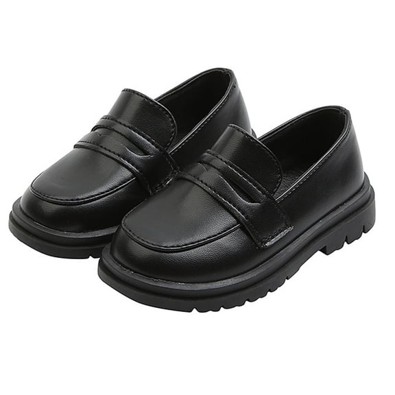 Owordtank Toddler Boys Girls Oxford Shoes PU Leather Lace Up School Loafer Flats Baby Infant Uniform Dress Shoes