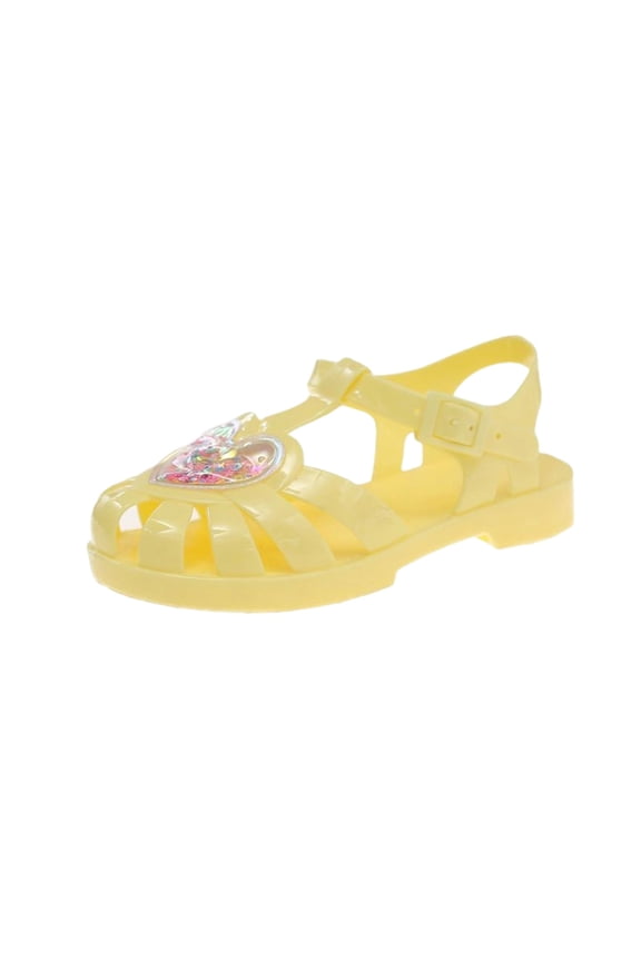 Toddler Girls Jelly Sandals Kids Closed Toe Cute Heart Summer Flat Sandals Summer Beach Comfortable School Slides