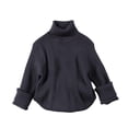 thumbnail image 1 of Owordtank Toddler Girls Long Sleeve Turtleneck Chunky Knit Loose Oversized Sweater Pullover Jumper Tops Fall Winter Clothes, 1 of 3