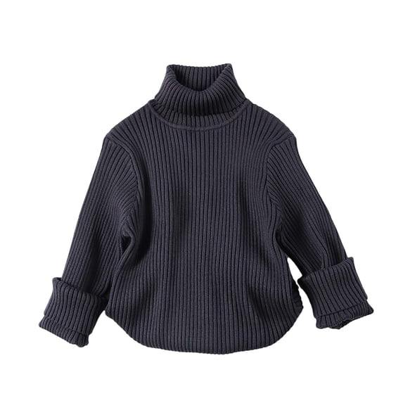 Owordtank Toddler Girls Long Sleeve Turtleneck Chunky Knit Loose Oversized Sweater Pullover Jumper Tops Fall Winter Clothes