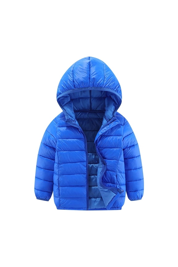 Toddler Hooded Zip-Up Lightweight Packable Puffer Jacket For Daily Outdoor Winter Wearet 3-16year