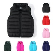 Owordtank Toddler Kids Boys Girls Puffer Vest Coat Sleeveless Full Zip Coat Outerwear