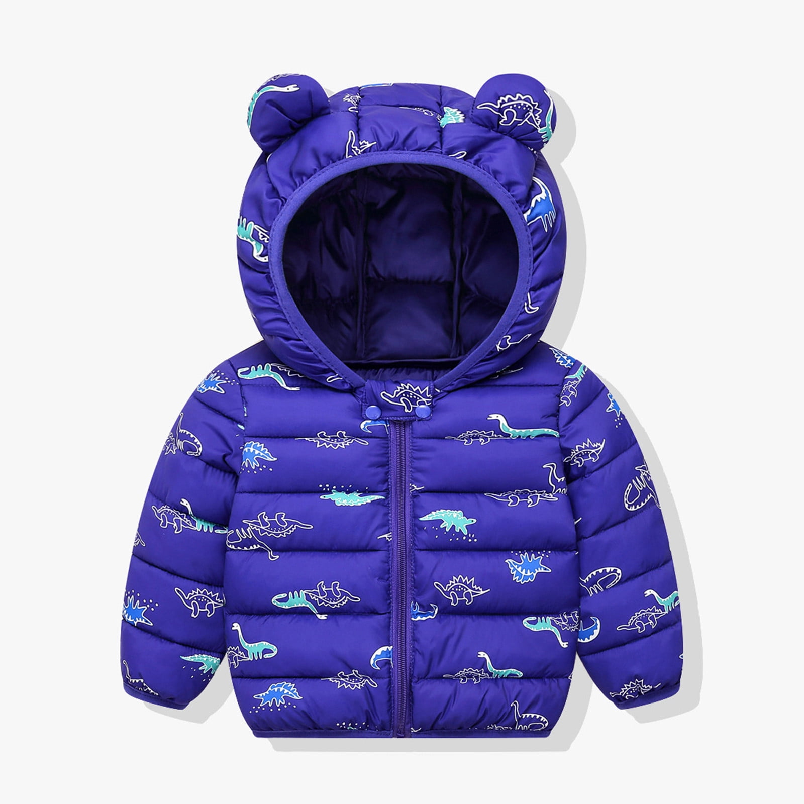 Owordtank Toddlers Winter Puffer Coats with Ear Hood Quilted Puffer