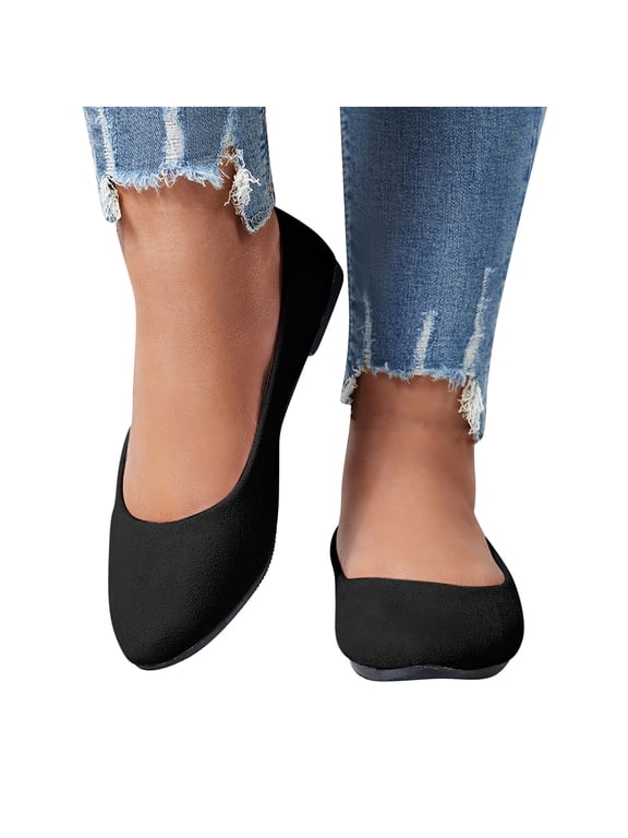 Women Square Toe Ballets Flats, Slip On Classical Walking Shoes for Wedding/Dating