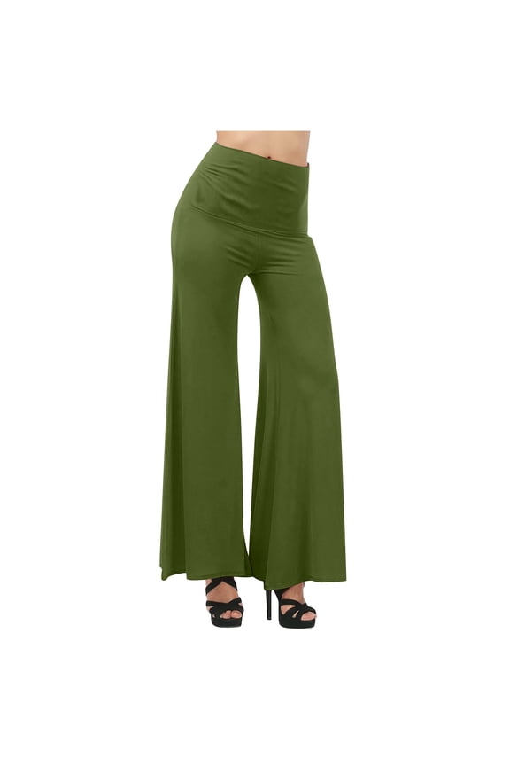 Women Thick Yoga Pants Soft High Waist Bootcut Leggings Tall Long Palazzo Pants for Women