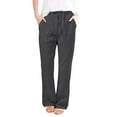 thumbnail image 1 of Owordtank Womens Casual Pants with Pockets Tie Waist Wide Leg Plus Size Comfy Pants Loungewear, 1 of 5