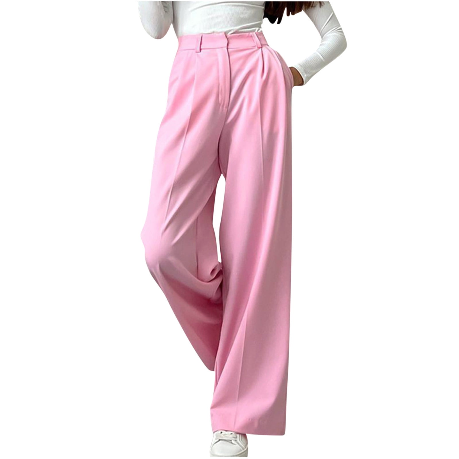 Unity Women's Solid Color Casual Wide Leg Long Pants