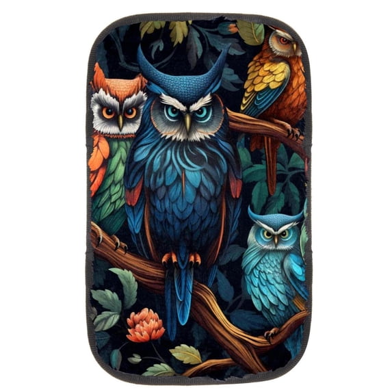 Owt Soft Comfortable Furry Printed Car Armrest Cover 12.5x8.2 Inch - Car Armrest Mat