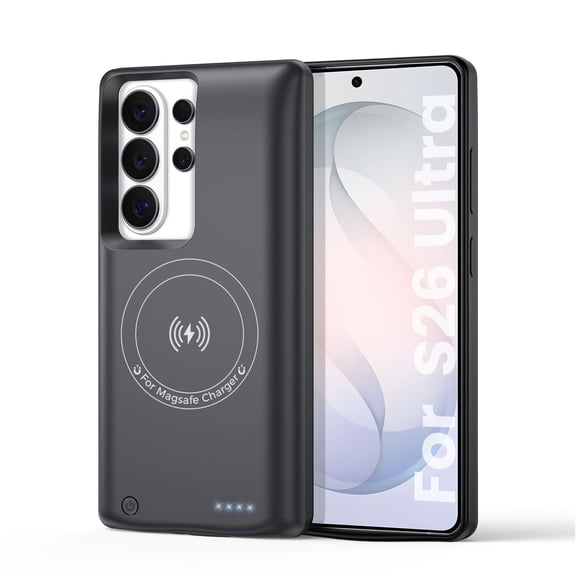 Owyfho 10000mAh Battery Charger Case Charging Cell Phone Case for For Samsung Galaxy S26 Ultra, Supports Magnetic Wireless Recharge