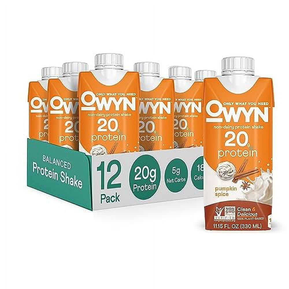 Owyn Vegan Protein Shake, Pumpkin Spice, 20g Plant Based Protein, Omega