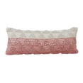 thumbnail image 1 of Ox Bay 14" x 36" Hand-Woven Pink/ White Geometric Organic Cotton Pillow Cover, 1 of 9