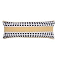 thumbnail image 1 of LR Home Ox Bay Hand-Woven Yellow/Black Stripe All-Natural Cotton Pillow Cover, 1 of 9