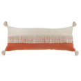 thumbnail image 1 of Ox Bay 14" x 36" Orange/ White Color Block Organic Cotton Pillow Cover, 1 of 9