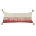 thumbnail image 1 of Ox Bay 14" x 36" Red/ White Color Block Organic Cotton Pillow Cover, 1 of 9