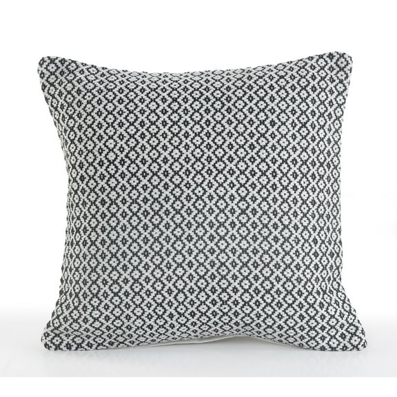 Ox Bay Hampton 18" x 18" Black/White Geometric Cotton Adult Decorative Throw Pillow Cover
