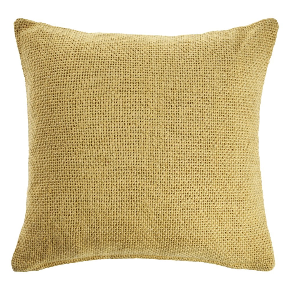 Harlow Hill Hand-stitched Yellow Solid All-Natural Cotton Pillow Cover