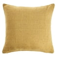 thumbnail image 1 of Laddha Home Designs Hand-Stitched Solid Cotton Throw Pillow Cover - 18" - Yellow, 1 of 6