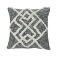 thumbnail image 1 of LR Home Ox Bay Hand-Woven Black/Cream Geometric All-Natural Cotton  Pillow Cover, 1 of 2