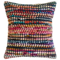 Ox Bay Nomad 20" x 20" Rainbow Striped Cotton Blend Adult Decorative Throw Pillow Cover