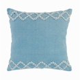 thumbnail image 1 of Ox Bay 20" x 20" Hand-Woven Blue Bordered Organic Cotton Pillow Cover, 1 of 11