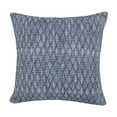 thumbnail image 1 of LR Home Ox Bay Hand-Woven Blue Diamond All-Natural Cotton Pillow Cover, 1 of 8