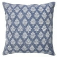 thumbnail image 1 of Ox Bay Flora Vintage Blue/White Damask Cotton Adult Decorative Throw Pillow Cover, 1 of 11