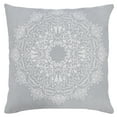 thumbnail image 1 of LR Home Ava 20" x 20" Blue/White Medallion Cotton Adult Decorative Throw Pillow Cover, 1 of 12