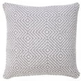 thumbnail image 1 of LR Home Ox Bay Hand-Woven Gray/White Diamond All-Natural Cotton Pillow Cover, 1 of 9