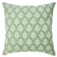 thumbnail image 1 of Ox Bay Flora Meadow Green/White Damask Cotton Adult Decorative Throw Pillow Cover, 1 of 11