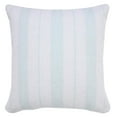 thumbnail image 1 of LR Home Ox Bay Hand-Woven Light Blue/White Stripe All-Natural Cotton Pillow Cover, 1 of 9