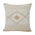 thumbnail image 1 of LR Home Ox Bay Hand-Woven Tan/White Geometric All-Natural Cotton Pillow Cover, 1 of 9