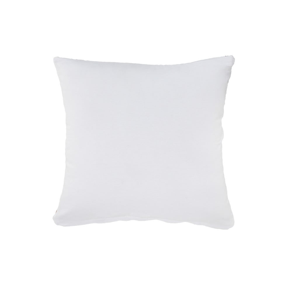 LR Home Ox Bay Hand-Woven White/Orange Diamond All-Natural Cotton Pillow Cover