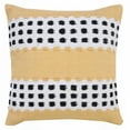 thumbnail image 1 of Ox Bay 20" x 20" Hand-Woven Yellow/ Black Stripe Organic Cotton Pillow Cover, 1 of 11