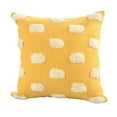 thumbnail image 1 of LR Home Ox Bay Hand-stitched Yellow/Cream Dot All-Natural Cotton Pillow Cover, 1 of 9