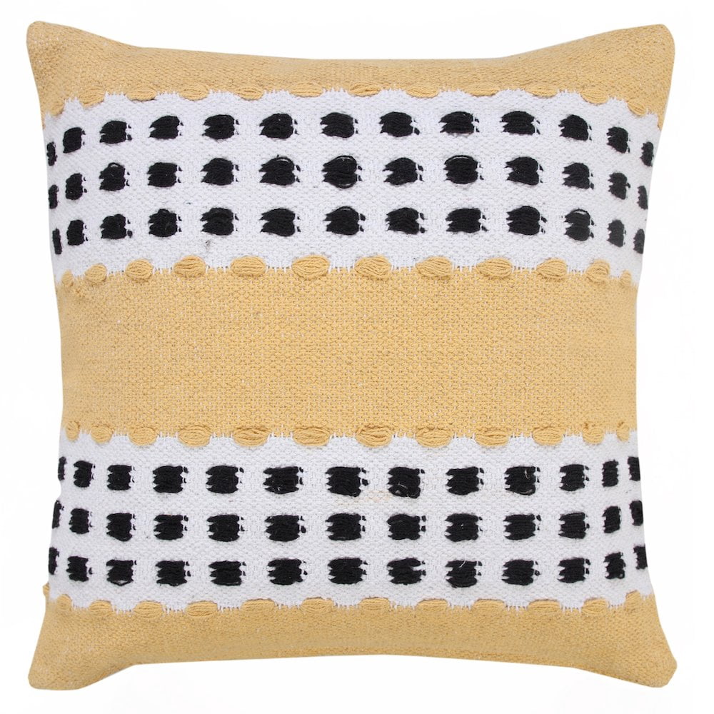 LR Home Metropolitan Woven Dash Grid Striped Throw Pillow