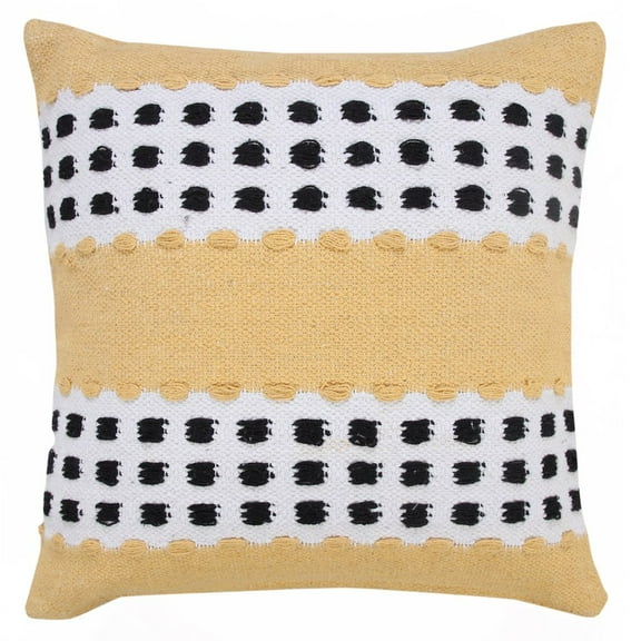 LR Home Metropolitan Woven Dash Grid Striped Throw Pillow