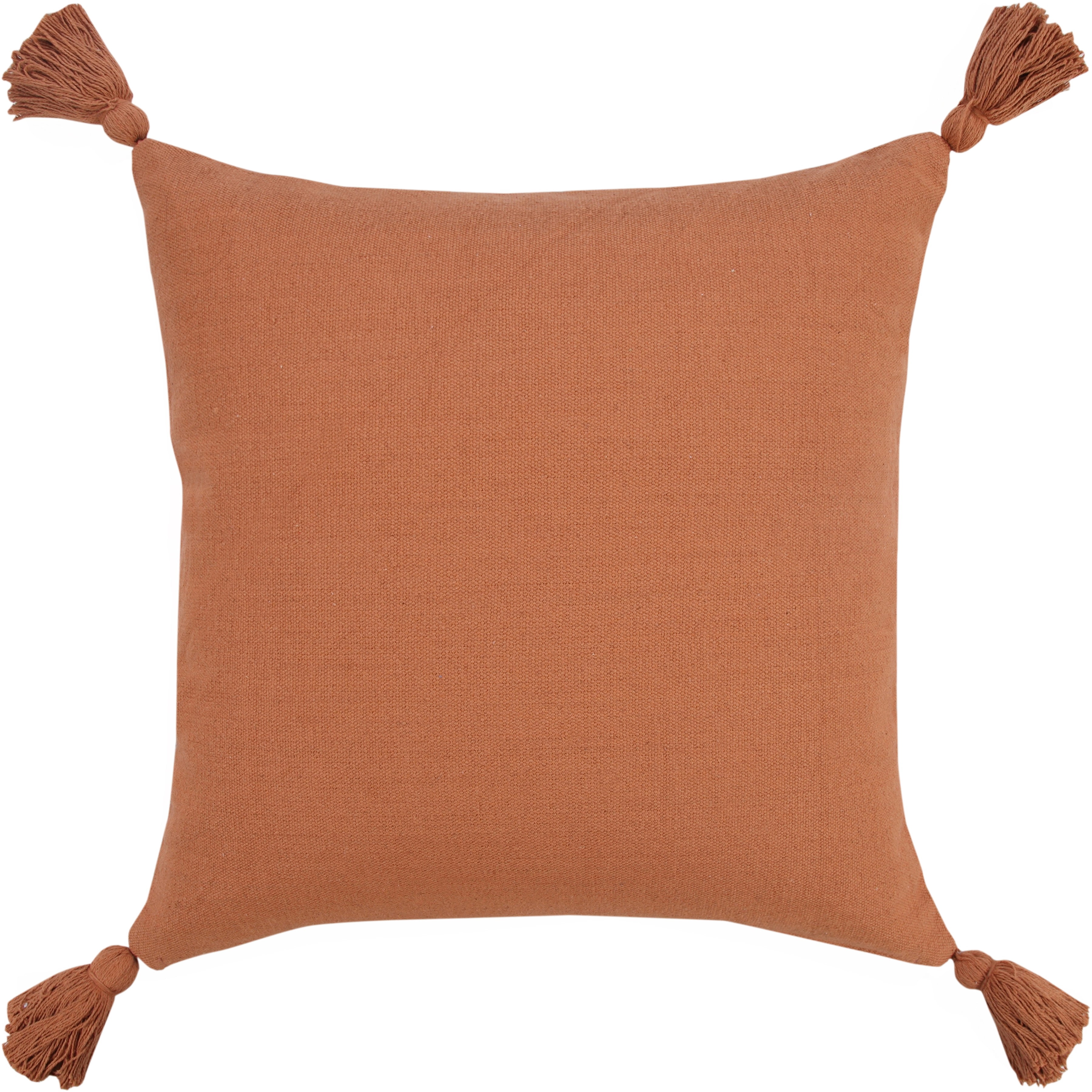Ox Bay 20" x 20" Modern, Farmhouse, Bohemian Everyday Cotton Throw Pillow , Zip Closure