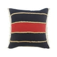 thumbnail image 1 of Ox Bay 20" x 20" Red/ Navy Stripe Cotton Blend Pillow Cover, 1 of 12