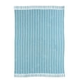 thumbnail image 1 of Ox Bay And Evette Rios Maui Blue Geometric Striped Adult Cotton Throw Blanket, 50" x 60", 1 of 10