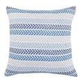 thumbnail image 1 of Ox Bay Ariya Blue/Ivory Chevron Cotton Adult Decorative Throw Pillow, 1 of 14