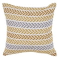 thumbnail image 1 of Harlow Hill Ariya Yellow/Ivory Chevron Cotton Adult Decorative Throw Pillow Cover, 18" x 18", 1 of 7