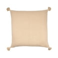 thumbnail image 1 of Woven Paths Jane Beige Chevron Stripe Cotton Adult Decorative Throw Pillow, 1 of 6