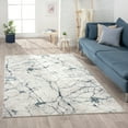 thumbnail image 1 of Ox Bay Bethany 7'5" x 9'5" Blue/Gray Marble Durable Indoor Area Rug, 1 of 9