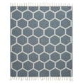 thumbnail image 1 of Ox Bay Blue Honeycomb Hexagon Ultra-Soft Turkish Cotton Adult Throw Blanket, 50" x 60', 1 of 10