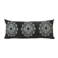 thumbnail image 1 of Ox Bay Ava 14" x 36" Black/White Medallion Cotton Adult Decorative Throw Pillow, 1 of 11