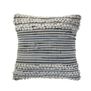 Ox Bay Carmindy 18" x 18" Blue/Ivory Striped Adult Decorative Throw Pillow
