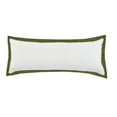 thumbnail image 1 of Ox Bay Border Frame Flange Throw Pillow, White / Green, 14" x 36", Count per Pack 1, 1 of 9