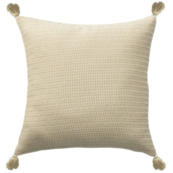 Ox Bay Brinley Beige Striped Ultra-Soft Turkish Cotton Adult Decorative Throw Pillow