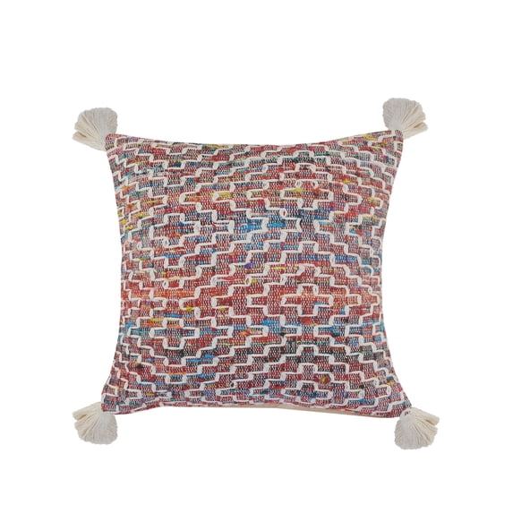 Harlow Hill Nomad 20" x 20" Geometric Adult Decorative Throw Pillow, Ivory/Multicolor